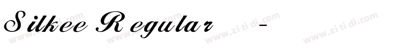 Silkee Regular 语言英文字体转换